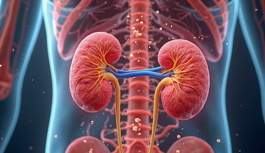 An ultrasound of a kidney