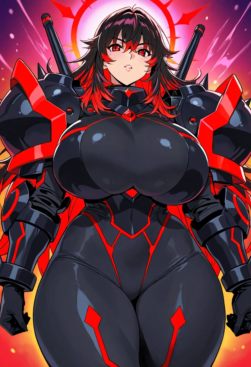 solo, solo focus, 1girl, rias gremory, huge breasts, wide hips, thick thighs
ufotable screen cap, fgo sprite, full body, standing, black background, simple background, looking afar, dollsuit, massive breasts, defined musculature,