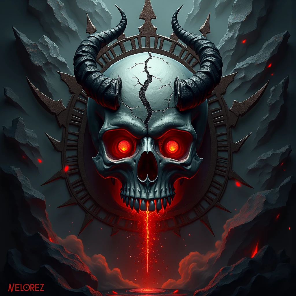 a closeup of a skull with a furious eye,Wolf Estilo Yoji Shinkawa,Viking symbols, Impacting skull, dentes quebrados, fantasy skull, arte detalhada colorida assustadora, arte colorida assustadora 8k, sacred skull, Psychedelic background conjuration, arte digital detalhada, textura, sacred skulls , psychedelic illustration, textured skull, aspecto, super detalhado, skull face, death skull, arte colorida assustadora, psychedelic art style