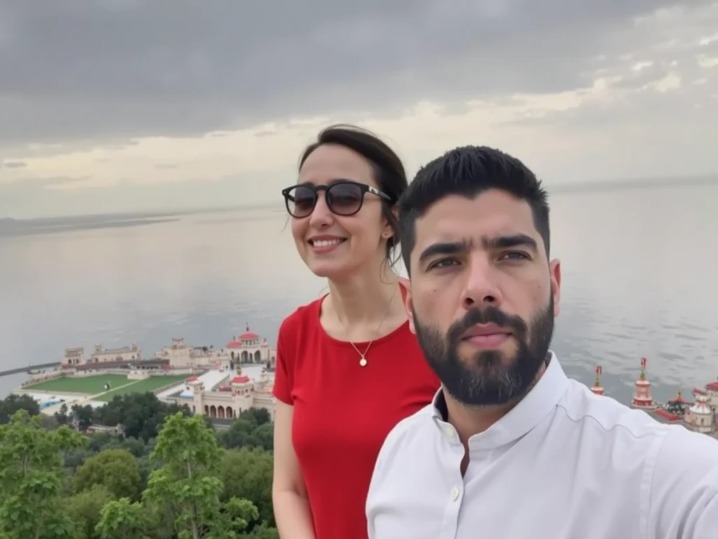 there is a man and a woman standing on a bridge, Fotografia tirada em 2 0 2 0, em uma ponte, tomada em 2 0 2 0, tiradas em 2022, Canais, vacation photo, standing on a bridge, 🤬 🤮 💕 🎀, Foto selfie 8k, In the background, uma imagem, foto de perfil 1024px