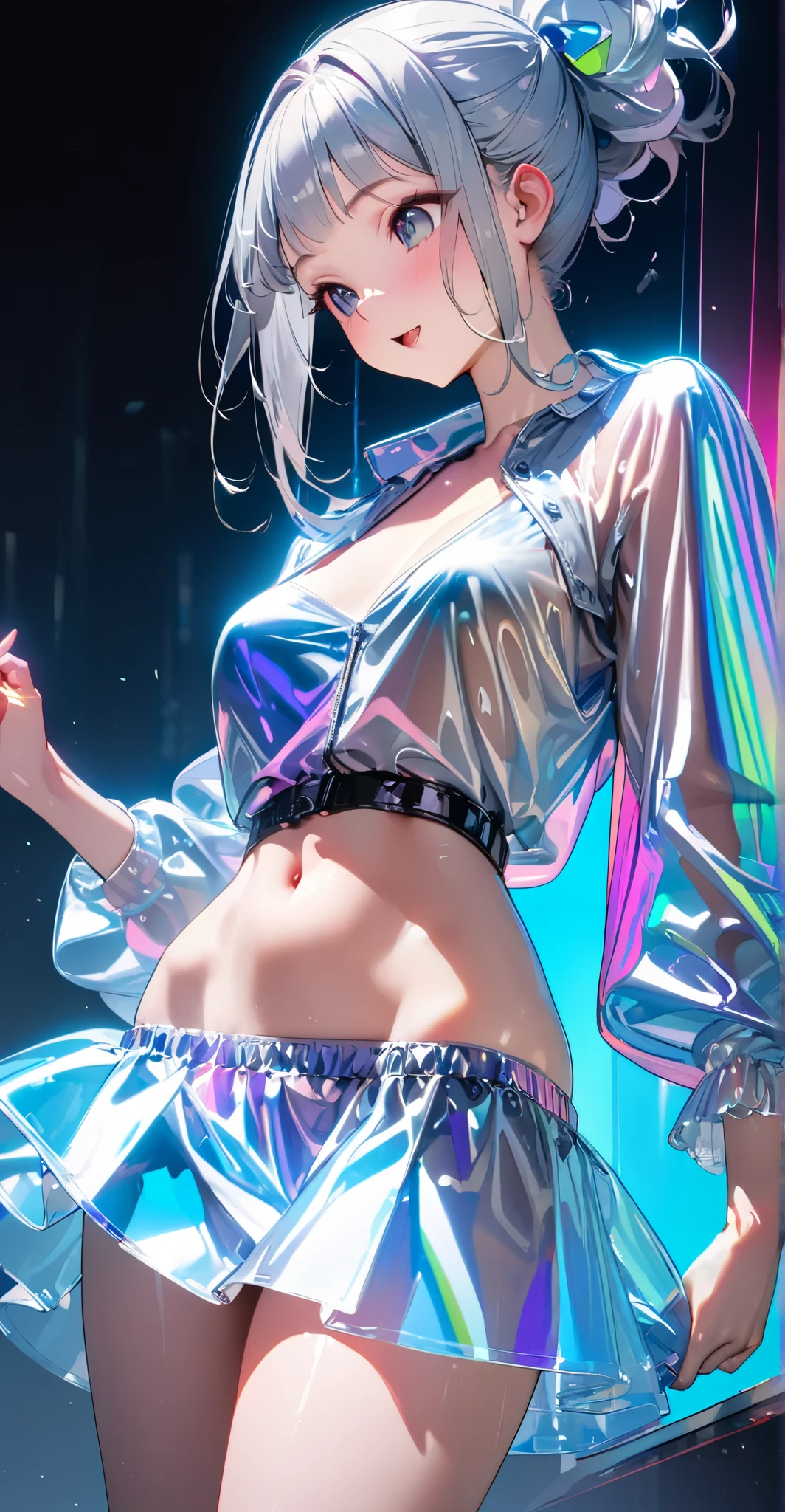 (Masterpiece, Best quality, Best grade, offcial art, Beautiful and aesthetically pleasing, Long exposure: 1.2), Smooth movement, Attractive pattern, One girl, (Long skirt with sleeves:1.3), Cinderella dress, , No shoulder strap, , Black hair,Dango hair, , Lace, Solo、、、、 Detailed background, Detailed face, (Crystallized AI, crystalline theme:1.1), elemental fire elf, Rotating fire, control fire, Ruby clothing, Dynamic pose, particles in the air, Ether dynamics, firey, steams,,,、 Dark staircase, Ethereal atmosphere, (Big: 1.2), ,、, (Beautiful face: 1.5), Darkness