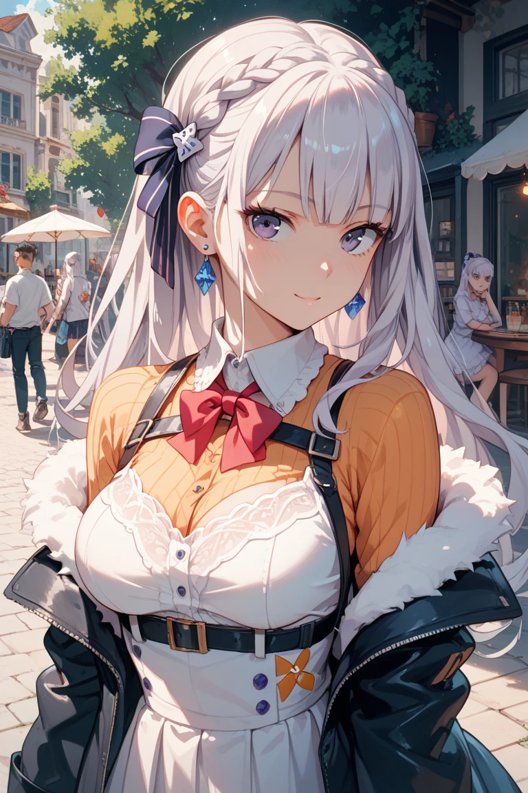 ((Nurse)),hiquality, hight resolution, ultra-detailliert, high-level image quality, hightquality, anime illustrated, (finely detailed beautiful eye: 1.2), Detailed eye depiction, (finely detailed eyes and detailed face:1.3), (extremely details CG, Best Shadow:1.1), Depth of field and blur, (Perfect Detail: 1.1) , digitial illustration, Enamel Art, Center, Watercolor painting, art stations, concept-art, character sheets, Lightning Wave, beautiful anime watercolors, Vibrant colors, Sharp Focus, art by:hyung tae kim, Fine detail, intricate detailes, Curvaceous body, Detailed eye depiction, Vibrant colors,((Nervous look before riding a roller coaster))