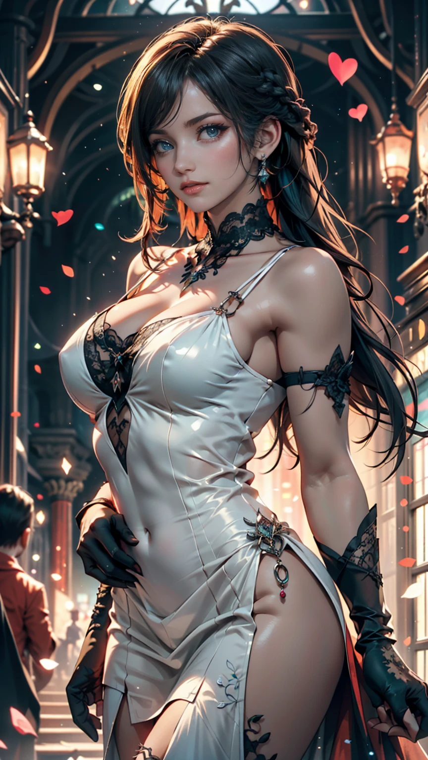 1 female，35 years old，Slim，very big ，Big breasts and thin waist，Long legs， Solitary，（background：，Cherry blossom forest，Rainforest）running， She has short black hair，Front view， twisted braid cloudy sky，（（（masterpiece），（Very detailed CG unified 8K wallpaper），best quality，Light，详细background，Beautiful and delicate eyes，Smart pupils，black eyes，Snow-white skin，Red lips（very delicate and beautiful），（Beautiful and detailed description of the eyes），Ultra Detailed，masterpiece，））Facing the camera，high resolution，Ultra Detailed），nude，green lantern，Wear a futuristic mech，White color scheme，green lantern服装