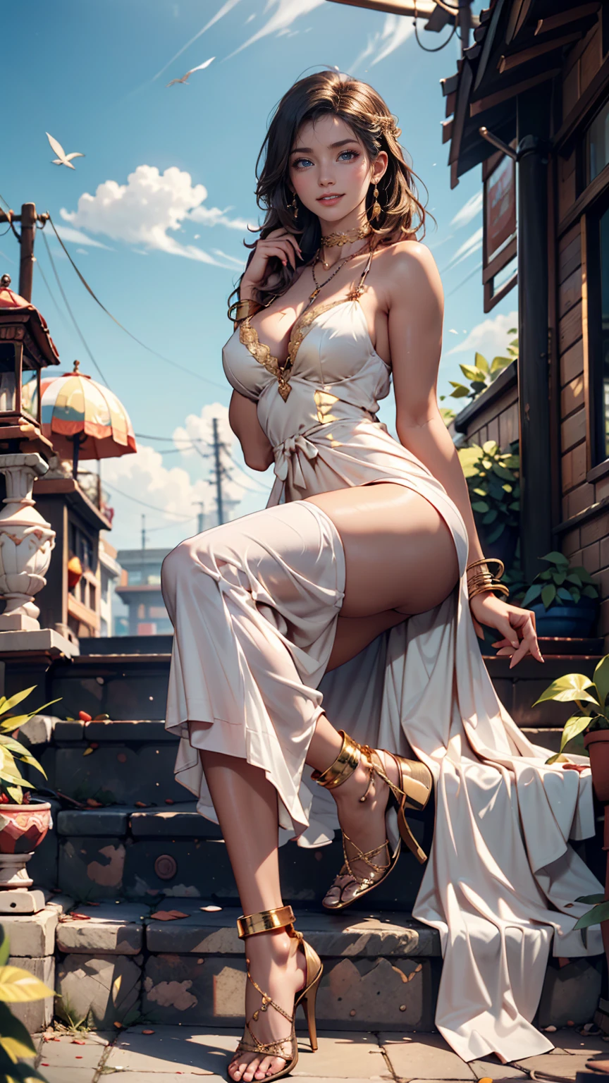 There's a beautiful, mulher sexy de 30 anos (Peta Jensen pov), cabelos longos cinza (cabelos grisalhos), nurse enfermeira, roupa branca justa, Blouse unbuttoned to the belly, completamente desabotoado, without the buttons, piercing na barriga, no-bra, does not wear a bra, belos seios enormes (Angela Big White)), Large melons, Mamalhuda, molhados e macios, suada, corpo molhado, suor escorrendo pelos seios, hands resting on the leg, close de cima, visto de cima, View from above, olhar de cima, olhar penetrante e sensual, nariz esnobado, boca entreaberta, carnudo, red lips, olhos azuis, pele clara, sardas, fogosa e lasciva querendo prazer, quadril largo, vestido bem curto justo, quadril largo, sentada em uma cama em um quarto de hospital, untidy sheets, quarto rico em detalhes, cinematic natural light, great contrast, Sombras, filtro, profundidade, anatomia feminina perfeita, 4k