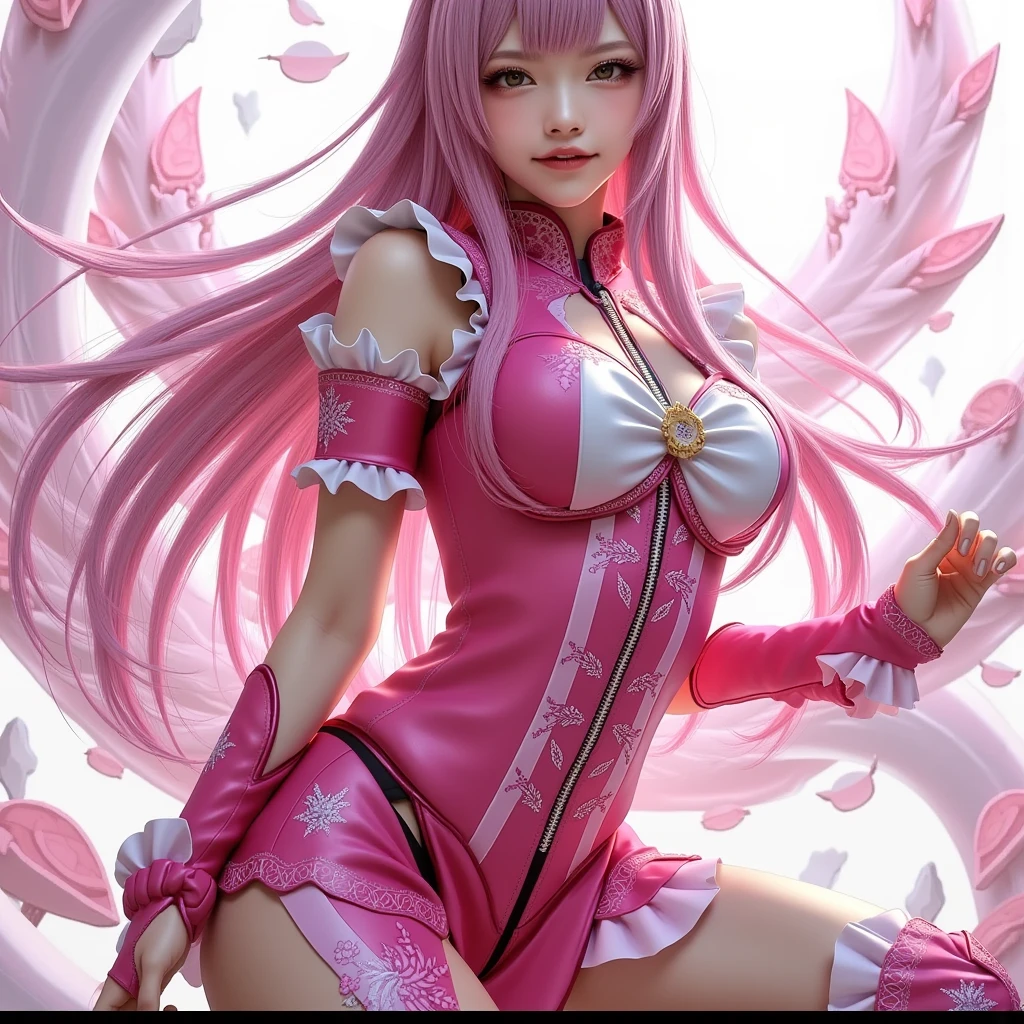 Cute and sexy girl, pink hair, the bunny girl, ultra realistic, detailed lighting, anime, paizuri. --auto --s2