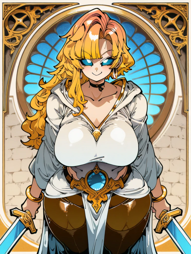 (artwork 1:2, maximum quality, 8k, best quality, beautiful and aesthetic: 1.2) (a woman), (Art Nouveau watercolor painting) extremely detailed, colorful, more detailed, faithful style, (goddess freya: 1.5 ), nordic goddess, european woman, bright eyes, light blue eyes, thick eyelashes, loose braided hair, long hair, blonde hair, large breasts, cleavage, exposed breasts, exposed belly, show navel, show thighs, show cleavage, show breasts , seductive lips, animal leather cloak, beautiful woman, mature woman, attractive woman, voluptuous woman, perfect body, short stature, freckles on the face, freckles under the eyes, necklace, brisingamen freya necklace, golden viking armor, detailed armor , emphasis on armor, golden armor, shoulder armor, waist armor, wrist armor, shining armor, sparkling armor, raising a glass of beer, toasting with beer, (Background with layout of tarot cards in high relief with runes and drawings Nordic and patterns inspired by the style of Alphonse Mucha), (realistic rendering, elaborate details)