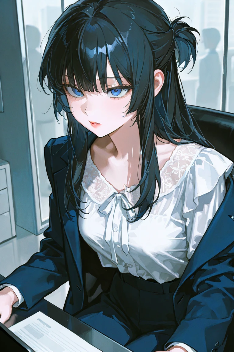 school-uniform and white doctor jacket, very naughty, rolling eyes, ahegao, red flush, harden nipple, black long hair, blue eyes , slim body, small breast, ((cumshot everywhere : 1.3)), ((cum in pussy : 1.3)), ((a white lovejuice of liquid : 1.4))