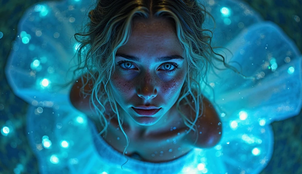1 beautiful beautiful woman - Scandinavian European appearance (looks like the most beautiful Swedish girl), ((top quality, 8K, Masterpiece:1.retty woman, 1 woman, average breasts:1.3, a slim body:1.1, lush WHITE NIVEOUS long hair, (shower, wet body, wet clothes:1.1), very detailed face, detailed lips, detailed eyes, double eyelids, Detailed blue eyes, Detailed Outstanding Blue Eyes, WHITE NIVEOUS