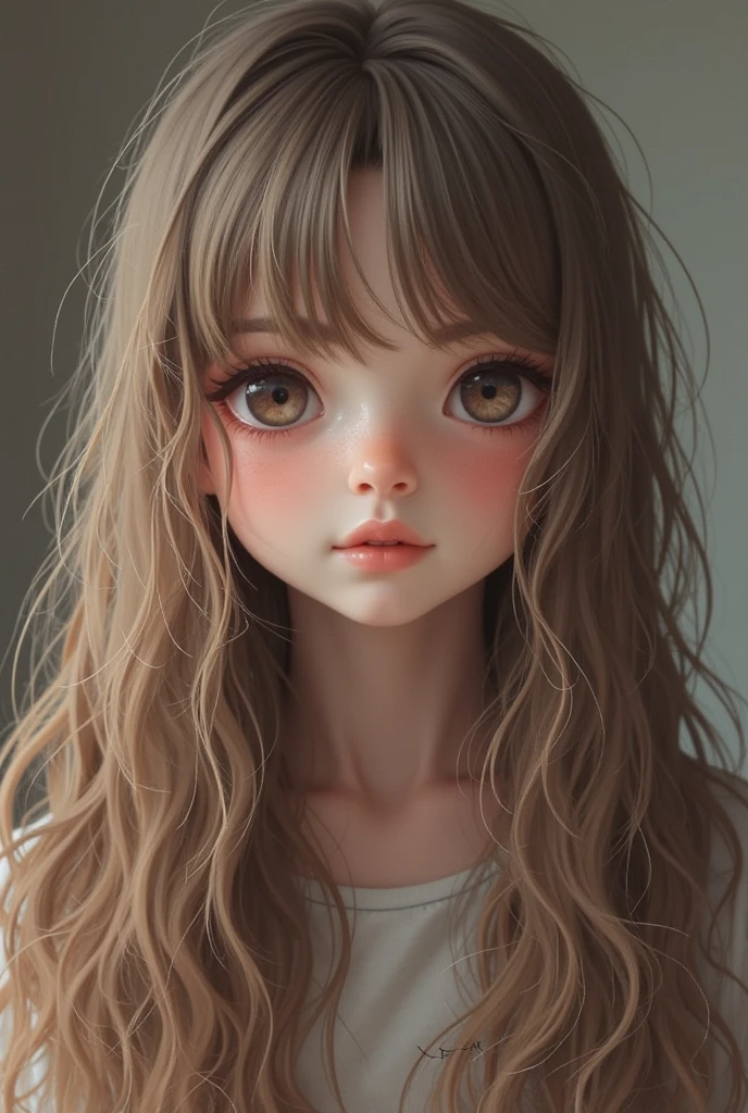 Imaginary friend of curious girl, Cute girl 6 years old, Children's stories, White background, Various expressions