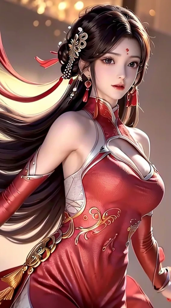 (nsfw:1.5), ultra realistic 8k cg, flawless, clean, masterpiece, professional artwork, famous artwork, cinematic lighting, cinematic bloom, perfect face, beautiful face, fantasy, dreamlike, unreal, science fiction, lace, lace trim, lace-trimmed legwear, luxury, jewelry, diamond, gold, pearl, gem, sapphire, ruby, emerald, intricate detail, delicate pattern, charming, alluring, seductive, erotic, enchanting, hair ornament, necklace, earrings, bracelet, armlet,halo,autumn,
((,1girl, pov,best quality, )) ,((((,1girl, solo, huge_breasts, Red dress, looking at viewer, standing, ))))