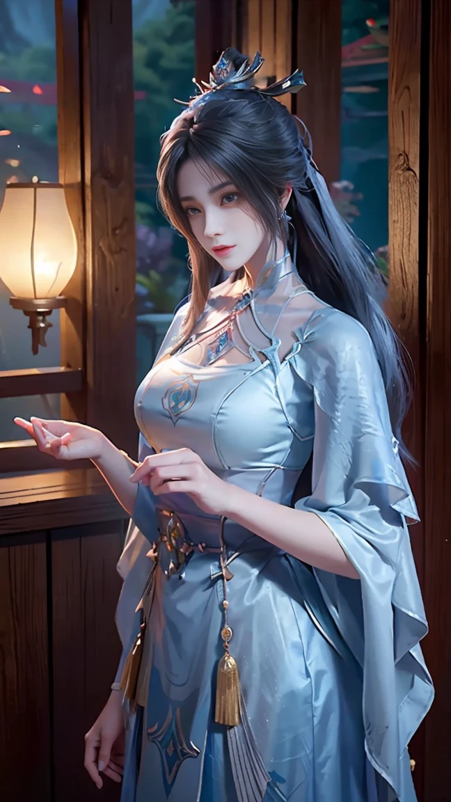 Full body shot of Princess Zelda, Brown hair, Blue eyes, Dressed as an Assassin from Assassin's Creed, in white+White mask on gold、Gold details at hood, XL Bust, Using the Wrist Blade. Background: Renaissance city. unreal enginee 5, Anime, Anime style, masutepiece, well-drawn eyes, Well-drawn face, well detailed eyes, Well detailed face, 8K, light and shadow effect.