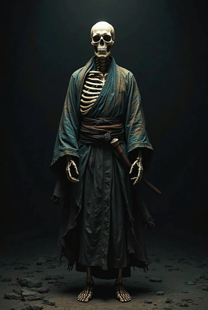 Uchiha Itachi stands on a pile of skeletons