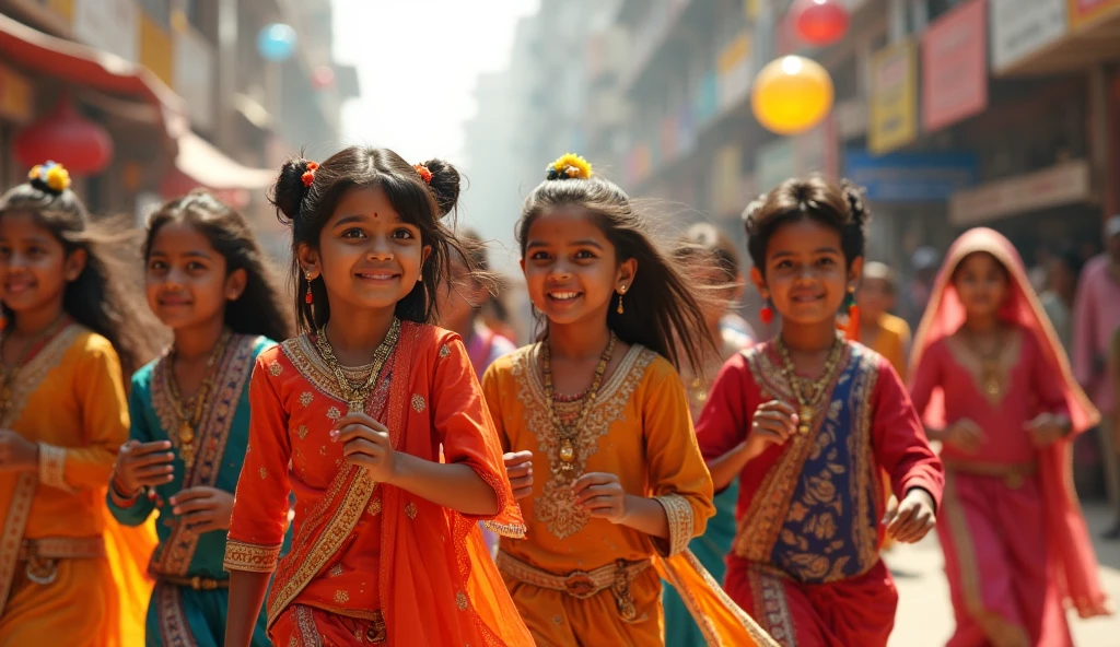 Gujarat ,child ,girl and boy ,dandiya sticks 