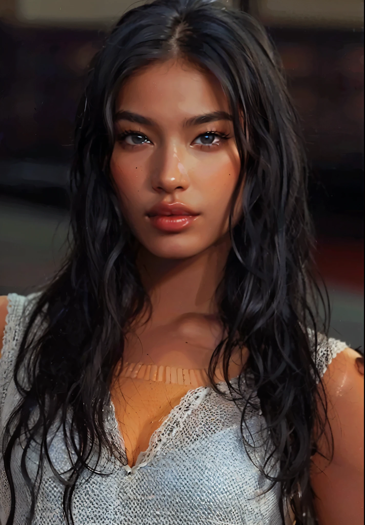 stunning woman , High Quality, Details of perfection , ultra 8k, perfectly rendered face , all facial and body details are perfectly detailed , Top quality, 8k, perfectly rendered details , ultra detailed photograph for maximum and impeccable quality ,Native American, wonderful and charming woman , perfect eyes , perfect lips , nose, perfect hair, perfect skin, she is very wonderful , ultra mega-rendered quality image at the pinnacle of perfection , Native American, each strand of her hair is perfectly wavy and detailed , she is wonderful , uma imagem 8K renderizada com a mais High Quality de IA que os olhos humanos nunca testemunharam tal qualidade e beleza, The image has good saturation and color , Vivid , super rendered , rendered skin, rendered hair , rendered nose , rendered lips , super rendered image to the highest and best possible quality