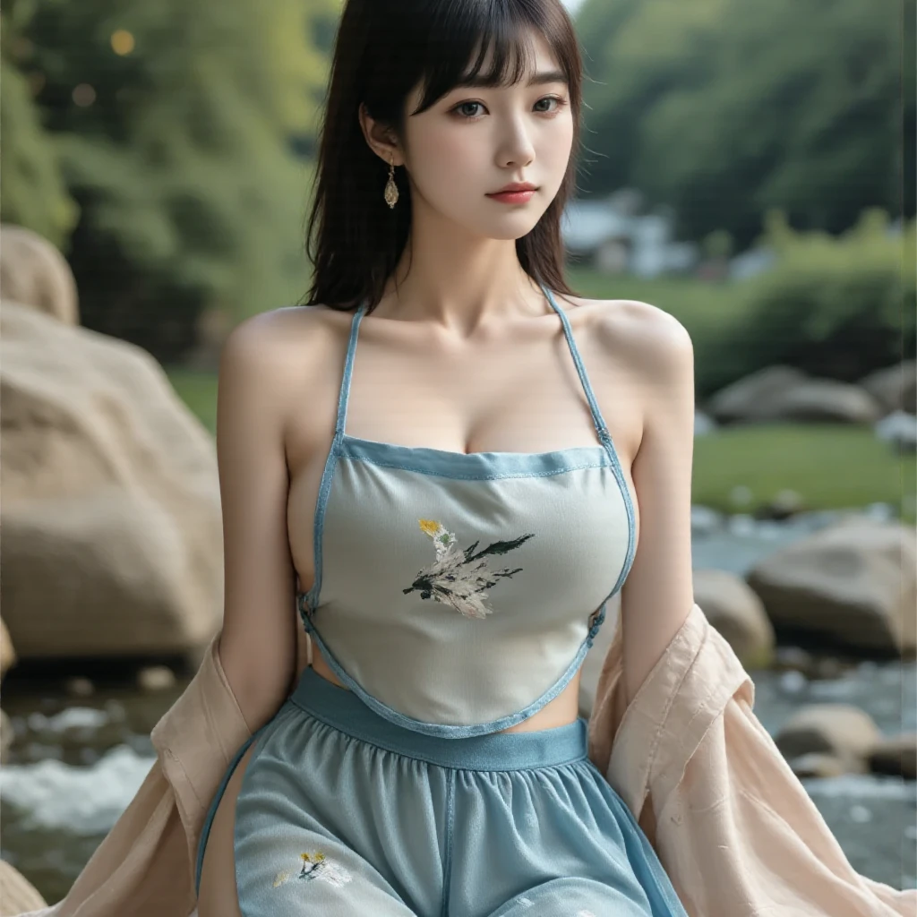 Fashion cheongsam, (masterpiece, best quality:1.2), 1 Girl, Solitary, ((Bare shoulders)), ((I-type Valley)), ((E-cup)), (Practical:1.37), ((Lie flat on the beach)), ((Bird's-eye view shooting)), A young woman lifts her skirt with her hands,Elegant posture,Smile,Outdoor scene,sunny,Delicate fabric texture,(lifelike:1.2),(high quality:1.3),(Natural light:1.1), Sweet Girl, beautiful妆容, Exquisite makeup, Extremely beautiful eyes, Long hair, curls, slim, Large Breasts, Sexy slender legs, The skirt is short, Leaking sexy legs, Elegant Posture, best quality, correct, correct的手, correct的腿, 解剖学correct, Official Art, complicated, detail的脸, detail, lifelike, Very detailed, Astonishing, beautiful, Young and energetic, Charming model, Detailed CG 8k wallpaper