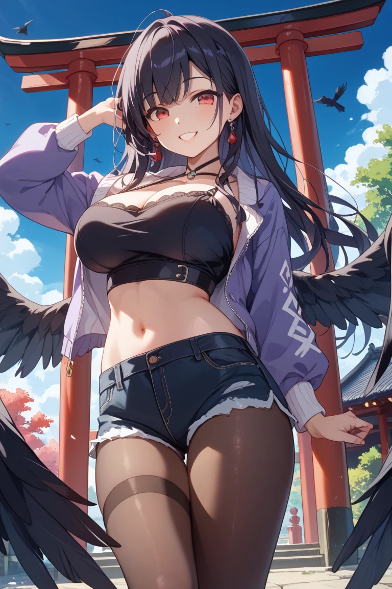 In crowd, urban street, blue sky, cyberpunk city background, daytime, Shibuya intersection, stood, very long hair, golden hair, red_eyes, bangs, straight hair, looking down at the viewer, big full body, crazy eyes, insane, wide open eyes, glowing eyes, shiny lips, blush, satisfying expression, sexually aroused, obsessive expression, crazy expression, adult, dazed face , girls in underwear ,, solo, sensational face, sloppy look, evil smile, crazy smile, bewitching face, blush, black bra, black panties, estrus, sexy look, open legs, yandere face, ahe face, mouth open, naughty look, woman wearing only underwear, crazy smile, blushing face, blushing cheeks, delicate contour line illustration, thin line illustration, lace underwear, radical underwear, sheer underwear, brown skin, brown skin, irritating pose, dark skin, open legs, dark skin
