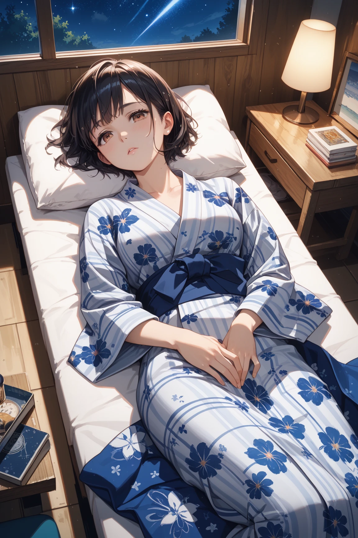masuter piece、top-quality、masutepiece、girl sleeping on tatami、Lying on tatami mats、Eyes closed、bad sleep stages、girl with、Realistic body、Unripe々Shishi Body、real looking skin、FULL BODYSHOT、short-hair、、((Lori)))、(skirt by the)、((up skirt))、(Lace pantie)、(You can see the patterned panties)、(Super crisp panties)、((High quality panties))、((Ultra-detailed panties))