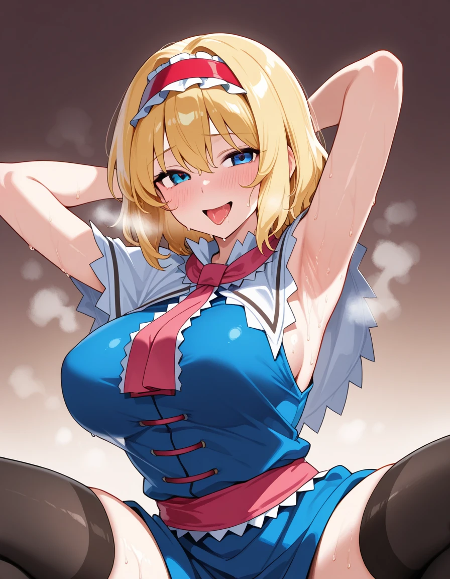 {{{masterpiece}}}, {{{highest quality}}}, {{Very detailed}}, {shape}, {{{1 boy, Penis between breasts}}}, lucy heartfilia, Blonde girl with twintails gives titjob, Blonde Hair, Long Hair, Blue Ribbon, Big ample breasts, Earrings, throw, My chest feels tight, Wet penis , Cleavage, Bedroom, Sweaty, Big Breasts, Moving lines, Mischievous Smile, belly button,Secretion of milk, milk, get wet, large breasts, black thighhighs, detached sleeves, midriff, cropped vest, strapless, belt, black skirt,