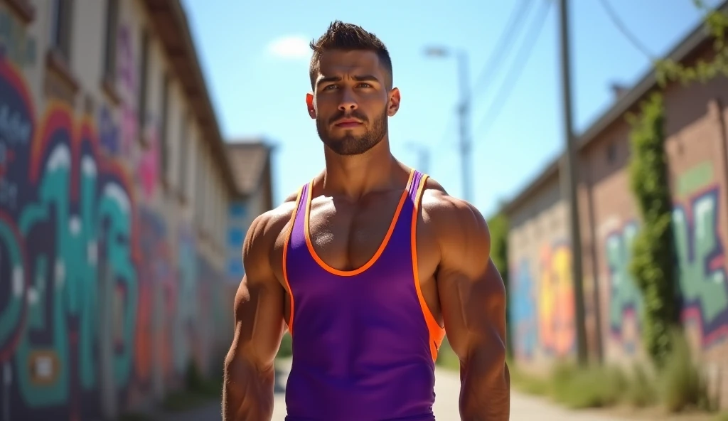 Create an athletic logo of a purple muscular jaguar showing the arm with the name crush