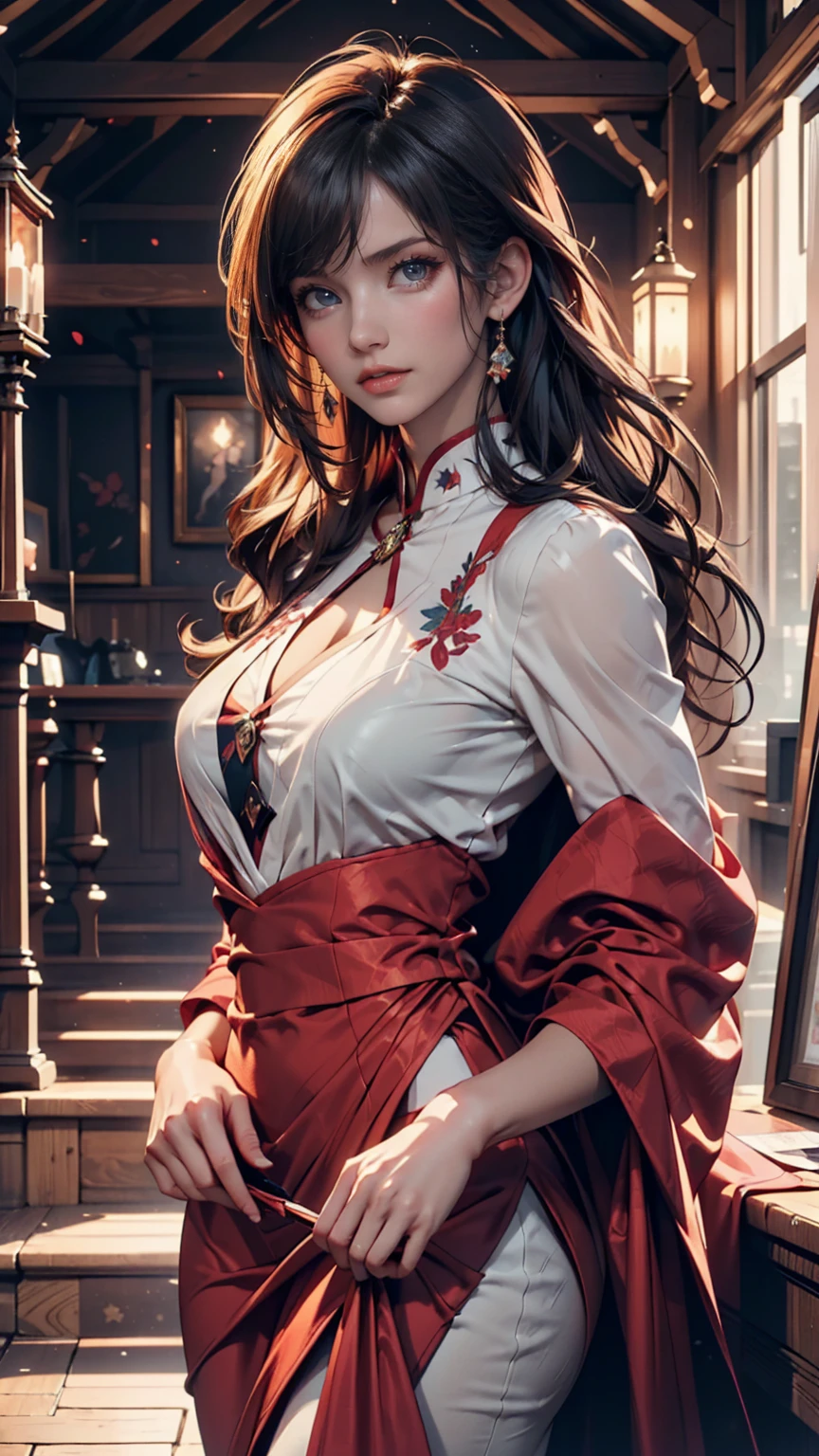 Zerg Queen Beautiful Girl: Ranlinger, 18 years old with slim body, (dictator:1.6), white silver Messy Hair, beautiful Perfect Face, Soft Skin, Perfect Face, Yasutomo Oka's painting style, Big firm Breasts, hard nipples, Sexy, Sharp Eyes, Break, dynamic sexy poses, sweat, wearing dark red long coat, back long military suit, breasts exposed, cleavage is exposed, black long skirt, black boots, Add light purple and purple, Add Light Red, Intricate details, Splash screen, 8K resolution, masterpiece,(military medals, dark huge palace:1.4), (Ruthless, dignified, mad:1.3), Sharp Eyes, Break