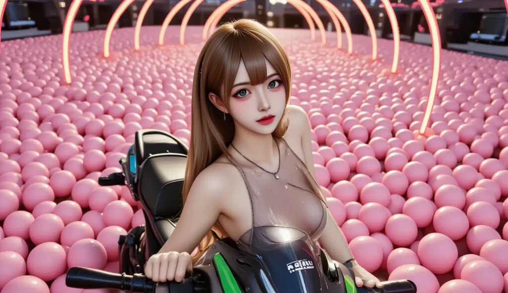 (((((Best Quality, 8K, 32K, masterpiece, 1.2)))),{{solo}},((nsfw:1.5)),{{{Model: GirlfriendMix_v1:1.5}}},((perfect beautiful face:1.5)), slender body, sex machine, bdsm,((bound by sex machine:1.3)), ((inserted dildo into pussy, vaginal dildo:1.3)), high quality of vagina, vivid pussy, ((a lot of public hairs:1.4)), embarrassed, blush, looking at viewer, focus on crotches,