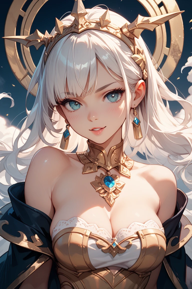 1 girl, alone, chest, monster Girl, goat horns、whole body, wing, simple background, colored skin,charming eyes,disaster々new background:1.5, medium chest, teeth ,
///////////
