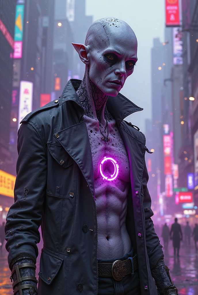 The anatomy of a human ?????? is written on the board, and neon energy emerges from the board