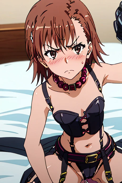 Anime boy, flat chest, big hips, high quality image, bulge, femboy, otokonoko, brown short hair, bangs, blue eyes, cute outfit