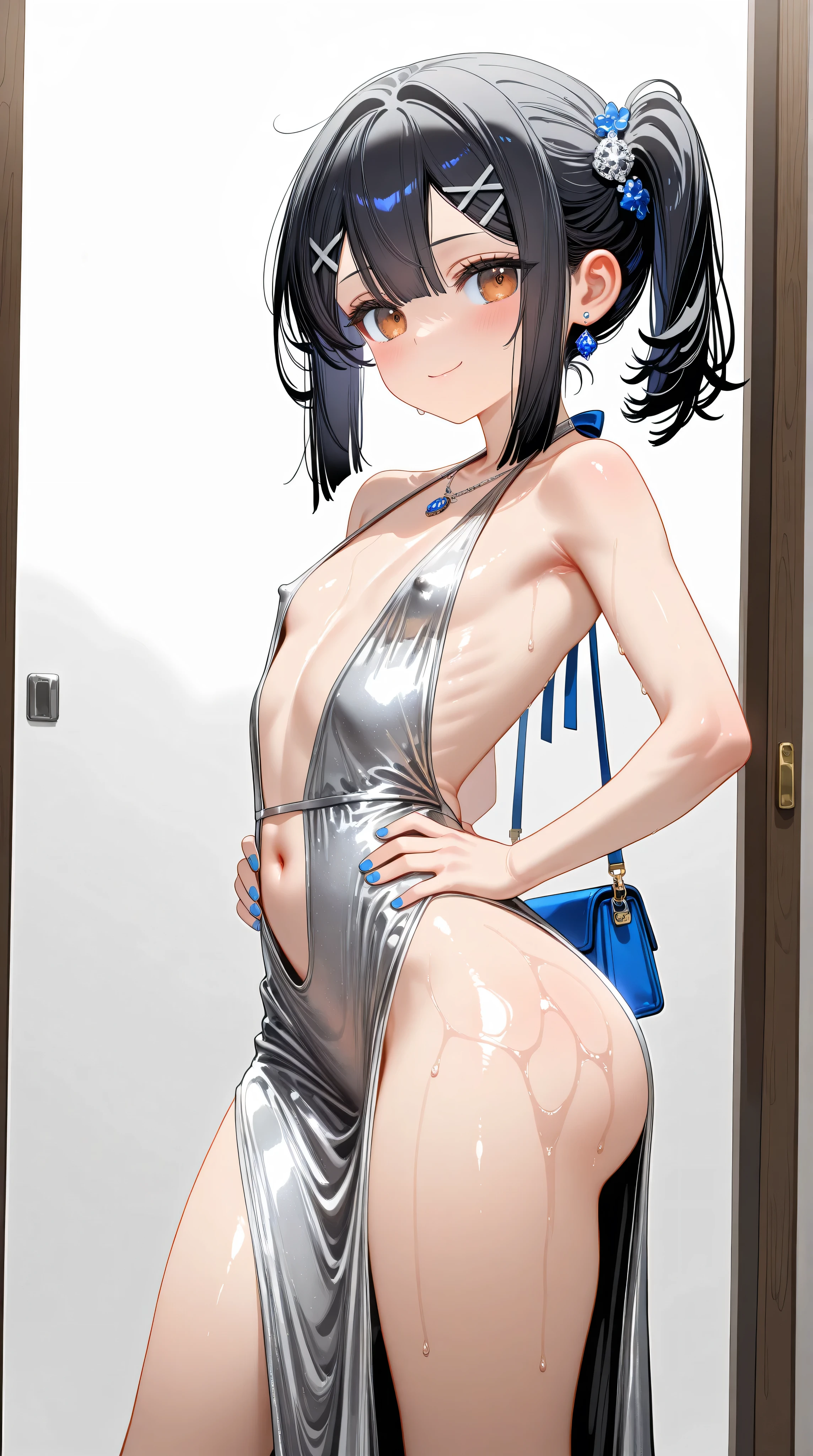 (((masterpiece))), (((best quality))), ((ultra-detailed)), (high resolution), ((an extremely delicate and beautiful)), (super fine illustration), BREAK (((1girl))), ((((())))), (((Very tiny and young 5 year old girl))), ((((flat chest)))), ((Plump)), (((Big lower body))), ((Thick thighs)), ((((Huge areola))), (((long large erect nipples)))), (((oily skin))), BREAK ((((droopy eyes)))), (emerald blue eyes), [[open mouth]], (((bad mood))), (((clear face))), (((((half closed eyes))))), BREAK ((bob cut)), (tired hair), ((messy hair)), (((No hair ornament))), ((Black hair color)), (((girl wearing black glasses))), BREAK ((((white bodystocking)))), ((black short hoodie)), ((nippleless clothes)), (open crotch), BREAK (((looking at away))) (((Sweat))), (steam), ((humid)), (((pussy juice))), BREAK ((running on the sidewalk.)), BREAK ((dynamic angle)),
