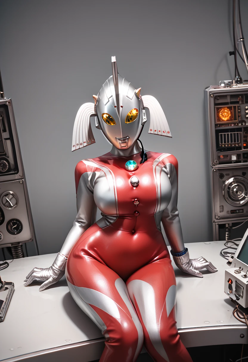 RoboFortune,crop top,yellow slit pupils,cat tail,robot animal ears,navel,standing,upper body,serious,underboob,(insanely detailed, beautiful detailed face, masterpiece, best quality),<lora:RoboFortune-10v7:0.7>,outside,building,