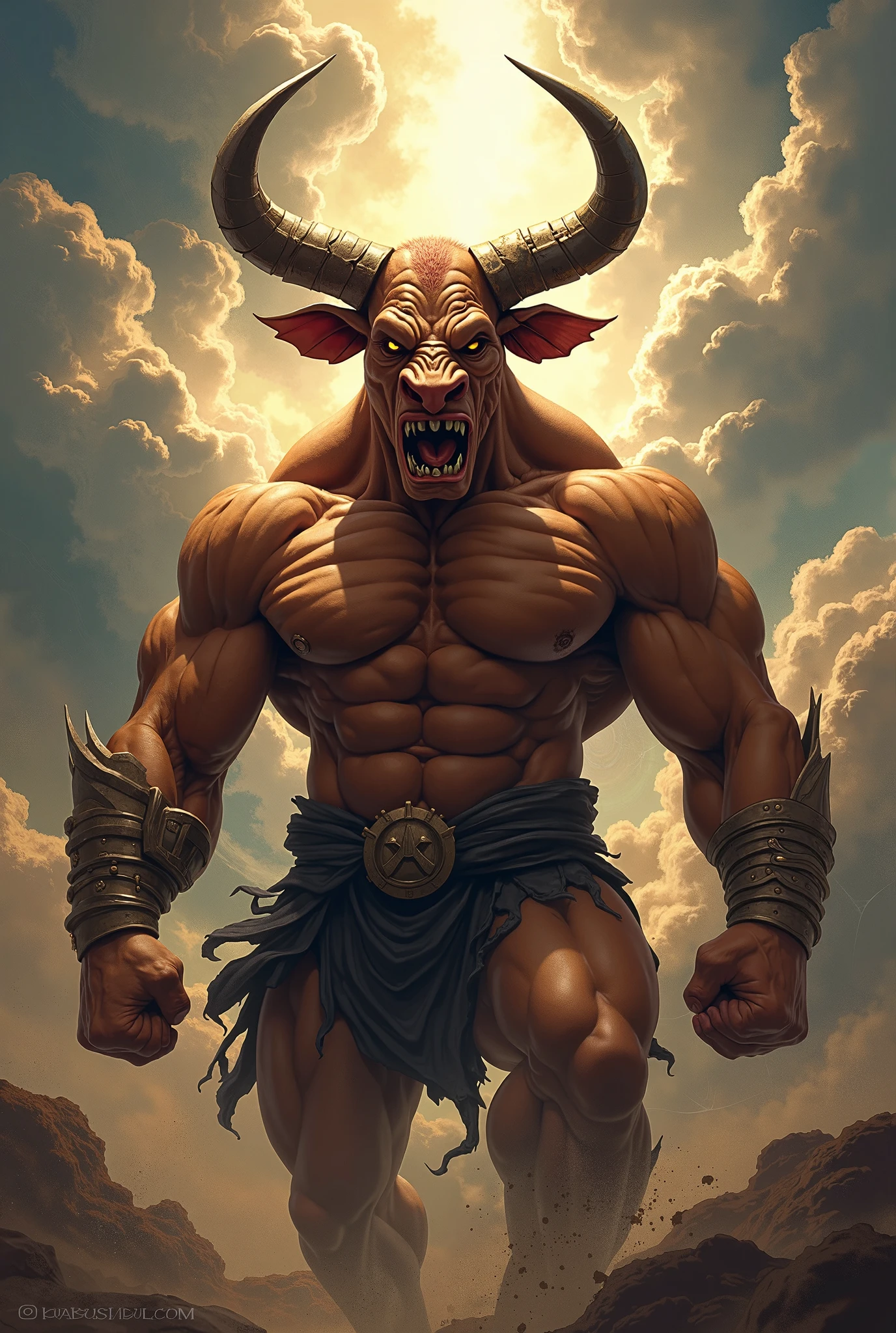 (Dynamic pose:1.2),(Dynamic Camera),alone, Close up evil angry screaming goblin character,large muscular body,Giant,Huge twisted horn,(Complex game screenshot background),Shadow
, Raw photo, Full Sharp, (Magnificent wallpapers in Full HD) 8k Uh, Digital single-lens reflex camera, Soft lighting, high quality, Film Grain, Fujifilm XT3