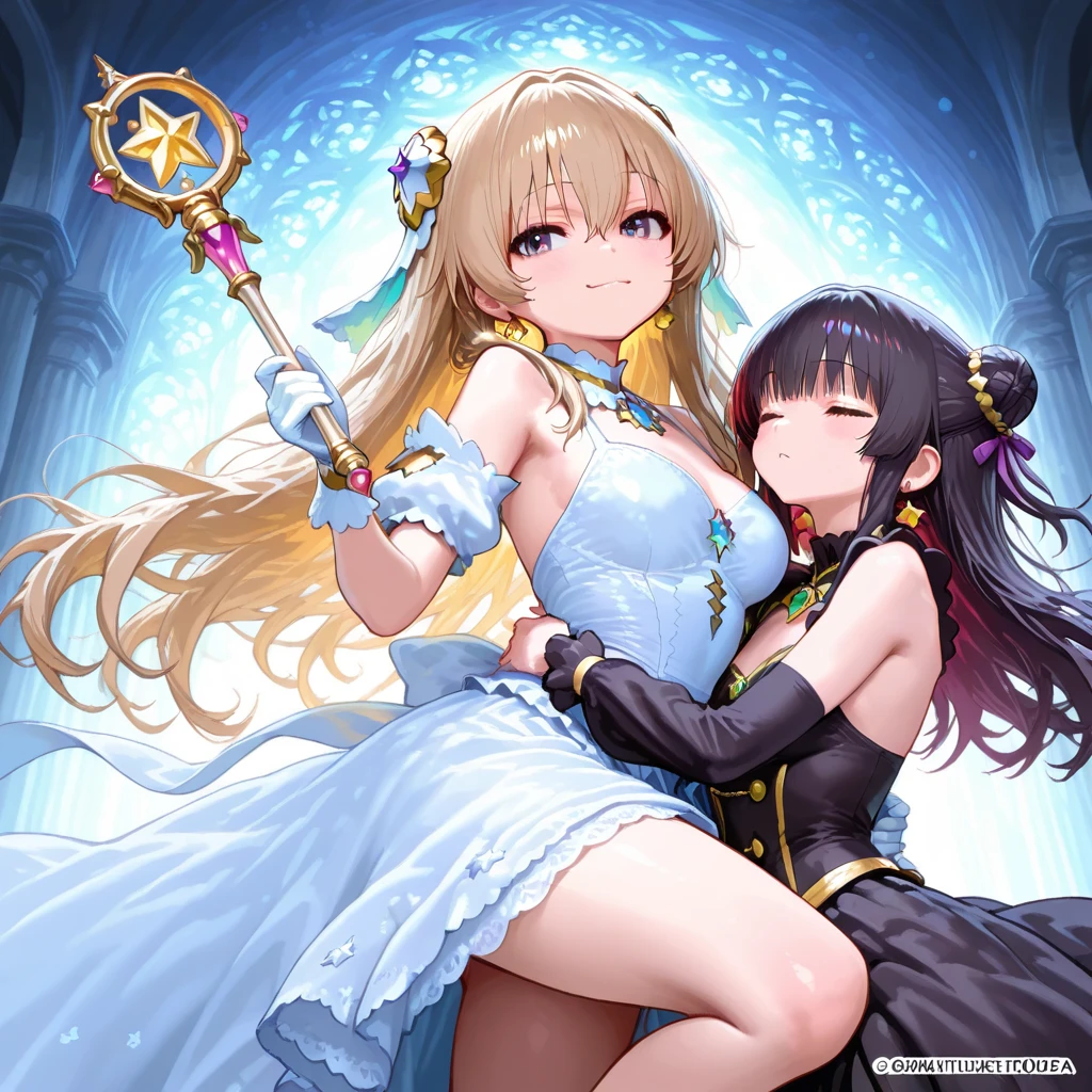 （Masterpiece）、(top-quality)、((ultra-detailliert))、(Super delicate)、２Naughty junior high school student、Beautiful breasts、Futomo、mystical、Fantastical