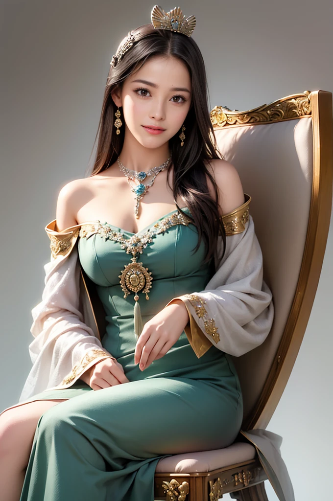 mystic_guardian, (ruby fiery locks), sunburst_circlet, ([satin_tunic|sequin_toga]), [lion_cloak:10], green ([veil:emerald hem:0.4]) embellished with ([pheasant_coat:rose_tunic:0.4]), chin, contemplating, emerald eyes, chain_belt, amethyst_bangles, volcano_foot, archaic_tome, [straight, herringbone_braid:0.1], [gauntlets, hand_mirror, feather_quill:0.4], 1girl, Vivid Shades, Dazzling Array, Dramatic Etchings,sharp focus,