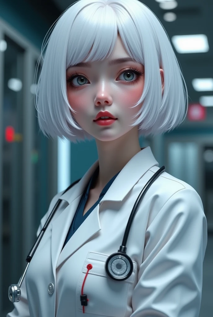 gynecologist catgirl in latex leggings