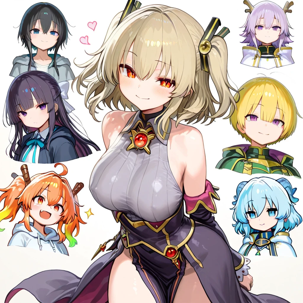 (obra de arte), maximum quality, (10 meninas, foto de grupo:1.4), corpo bonito, ((seios enormes))),(seios longos),(Saggy breasts))))), (Pele branca)), cabelo loiro, cabelo prateado, twin tails, braids, testa, ((Desleixo)), (cara de grunning))), (Rosto sorridente)),(hands behind the back), ((microbiquini)), (quarto),