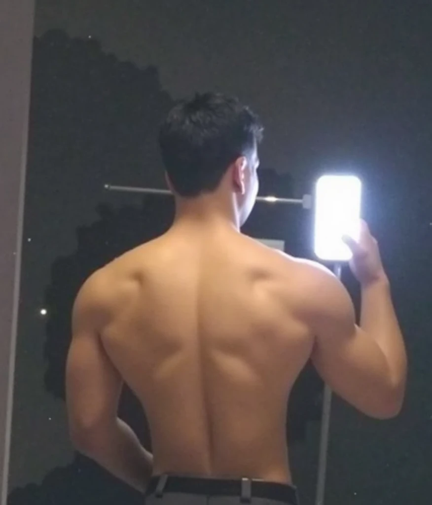 Homem, musculoso, anime, cartoon, realista, Muscles