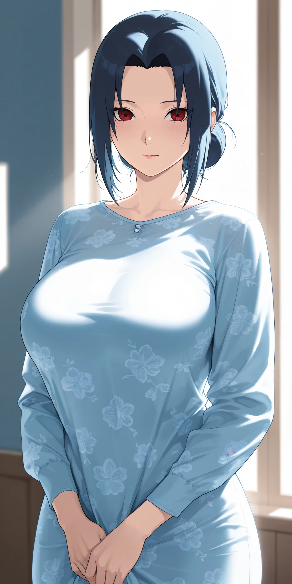 masterpiece, best quality, simple background, random hairstyle, large breasts, summer outfit, ((futa with female))