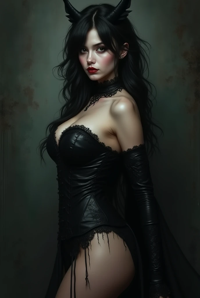 a beautiful dark-haired woman with piercing eyes, detailed facial features, long flowing hair, femme fatale, realistic portrait, photorealistic, high-quality, dramatic lighting, chiaroscuro, deep shadows, intense gaze, mysterious expression, (best quality,4k,8k,highres,masterpiece:1.2),ultra-detailed,(realistic,photorealistic,photo-realistic:1.37),dramatic lighting,chiaroscuro,deep shadows,intense gaze,mysterious expression,