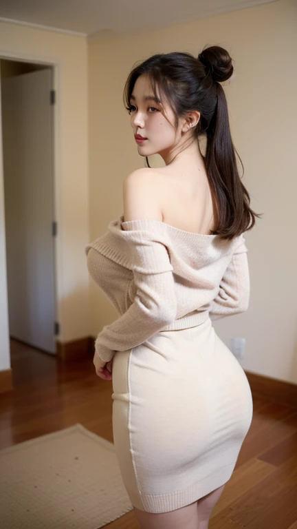 (beauty, sexy, reality, Beautiful best quality, 18+, tight clothing, big round butt, saggy big , Farm, mirror selfie, tight clothes, realistic, extremely detailed, beautiful hands)