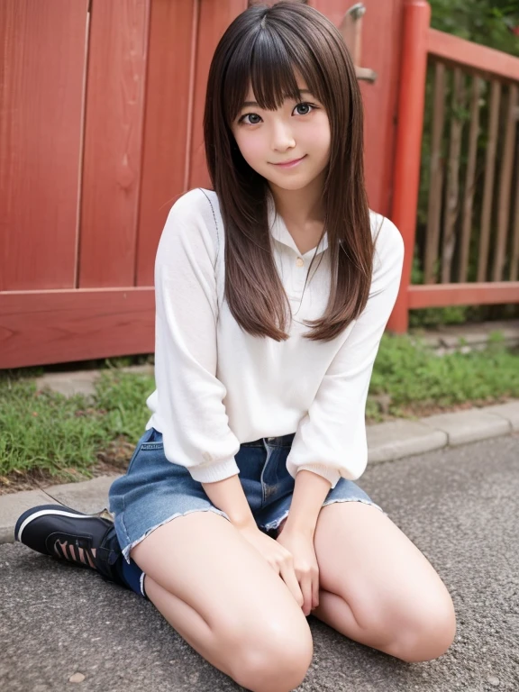 ((software: 1.4)), (girl)), Ultra-high resolution, (Realistic: 1.4), RAW Photos, Highest quality, (PhotoRealistic Stick), concentrate, Soft Light, (()), ((Japanese)), (( (Young Face))), (surface), (Written boundary depth), masterpiece, (Realistic), woman, bangs, ((1 girl))、(((Model-like style、Thighs、Shin、Full body portrait)))、Handbags.々fashion、Summer clothes.々Pause))))、(((Find someone you love and smile)))、(((The background is American tourist destinations)))