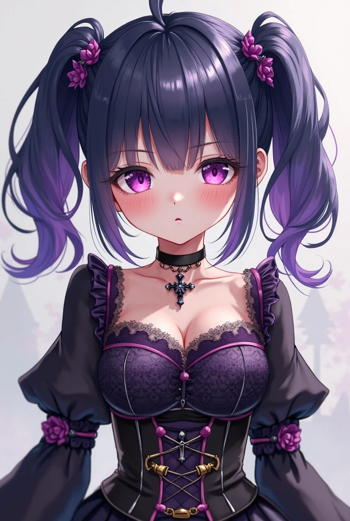 (ultra-detailed,photorealistic:1.2), HDR, professional, vivid colors, bokeh, 3D rendering, sexy curvy girl, solo, purple hair, ahegao face, big boobs, sensual, seductive pose, soft lighting, lace lingerie, high heels, boudoir photography, glamorous, confident expression, alluring gaze