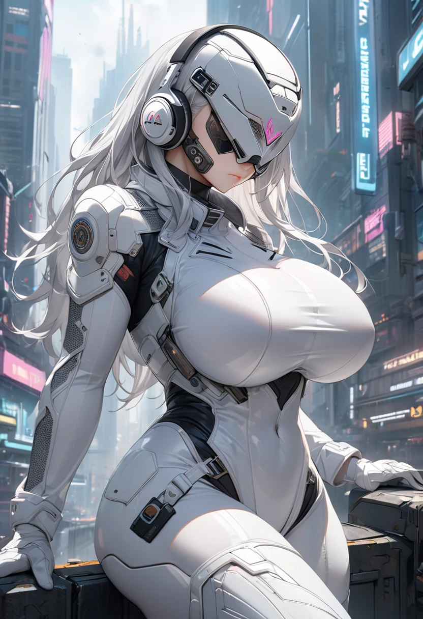 ((seductive anime girl:1.2))、((cyberpunk))、((Futuristic))、Futuristic background、Various full-body attack poses and immersive effects, Hover effect, Brightly colored graphite style background "HDR Ultra" detailed and with focus effect,  ((Beautuful Women)), Center, Dynamic, Highly detailed, Watercolor painting, intricate detailes, rubbersuit, ((huge breasts:1.3))、((huge hip:1.3))、((highleg:1.3))、((cleavage:1.3))、((crop top navel))、curvy、((collarbone))、((cameltoe))、((Glossy realistic skin texture))、((shiny skin))、((Meticulously drawn hands))、perfect anatomy、masterpiece, ultra-detailliert, 8k, hiquality, Top image quality, Smooth texture、watercolor