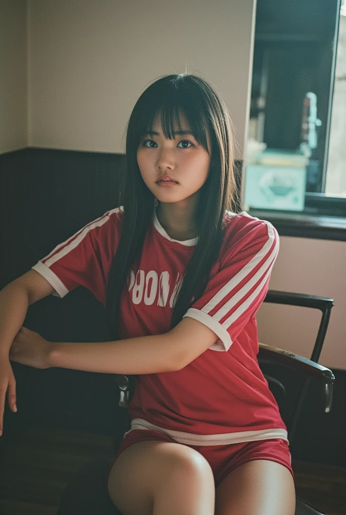 Girl, Sit with both knees up