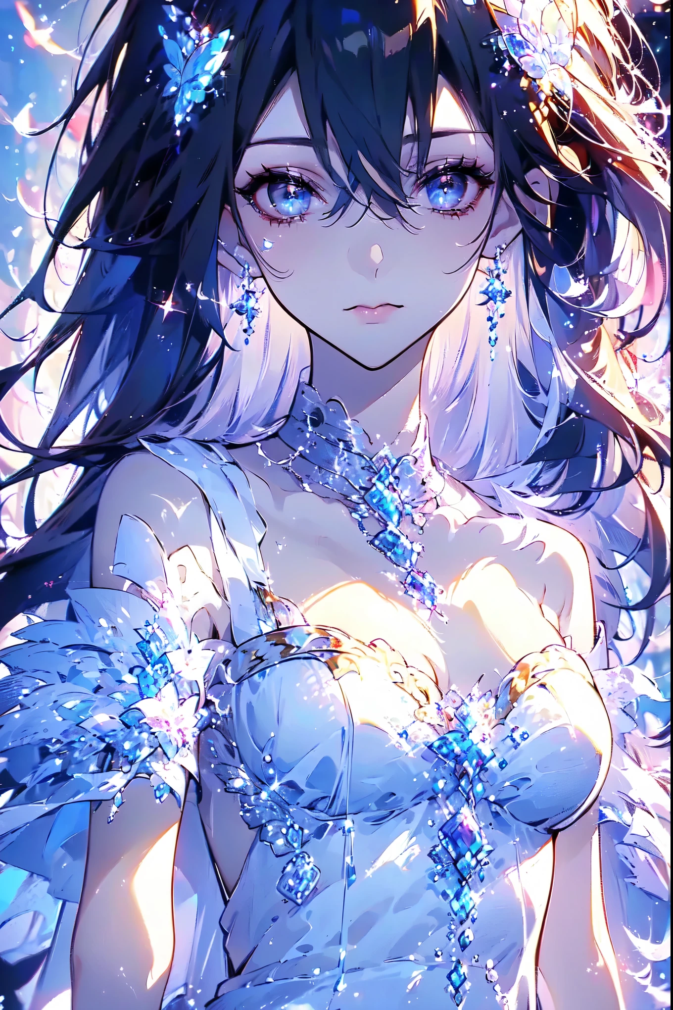 High Quality , high resolution,、 brown eyes 、big goals、 dark hair、( long hair:1.3), Straight Hair 、7 really small 、Umbilical cord、 White Short Sleeve Tee
Ong hair, Kirito , Big breasts (d), Chest,