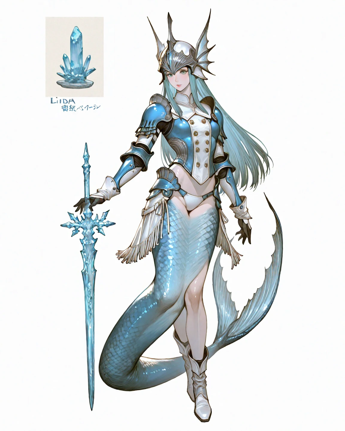 a woman with blue hair and a white top is standing, blue tiefling, blue scales covering her , blue-skinned elf, from pathfinder, artgerm comic, as seen on artgerm, artgerm and rossdraws, female lightning genasi, rossdraws 1. 0, cosmic tiefling d&d, blue elf