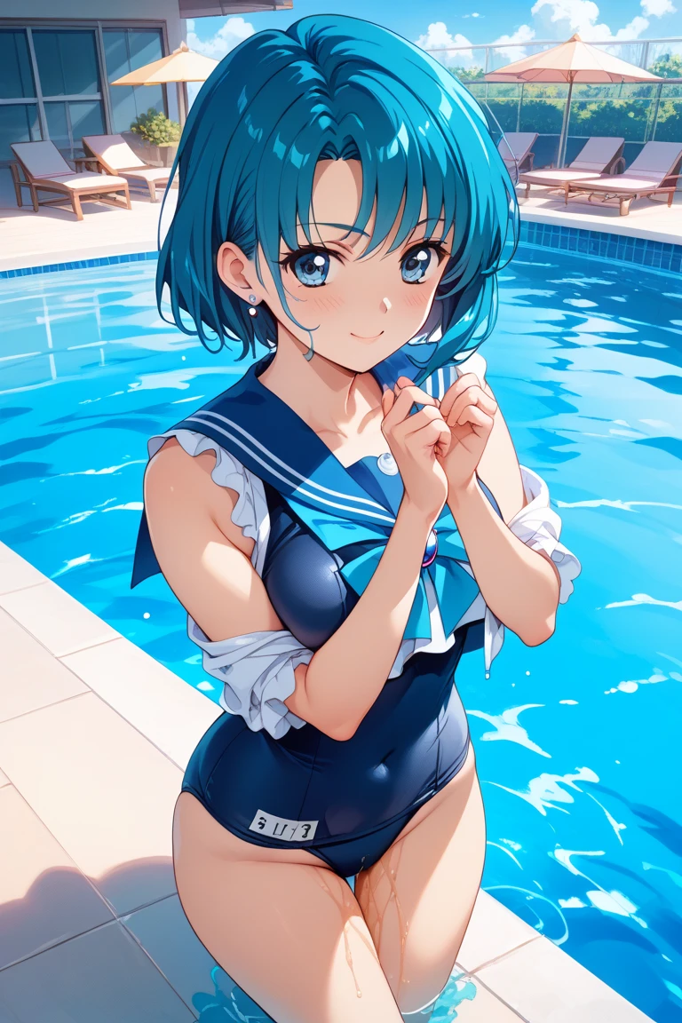 (extremely detailed CG
unity 8k wallpaper:1.8)、((masterpiece, best quality, ultra-detailed):1.8), ((beautiful detailed eyes):1.3), (((16years old))), (sailor mercury:1.5),large boob, ((tight brilliant shiny competition swimsuit:1.2, plunking neckline, plunking navel, cleavage)), ((extremely delicate and beautiful fabric):1.3), looking at viewer, (seductive orgasm smile), blush, slender, slim, (indoor pool, pool lane, swimming pool, competition pool, pool starting block, swimming building, water, water surface, daytime, window, sunlight, (in the pool):1.2), very clear, ((masterpiece, best quality, ultra-detailed):1.5), ((an extremely delicate and beautiful)), ((((illustration)))), (realistic:0.6), (extremely detailed skin), ((ultra-detailed:1.35)), (detailed pussy:1.2), (detailed nipples:1.2), detailed fingers, absurdres, intricate, (1girl), ((solo)), ((glistening skin)), (((oily skin))), ((wet skin)),(((cute face))),(perfect nipples),(Sitting with Knees Up on sofa at living, spread legs:1.5),spread legs,slender,
