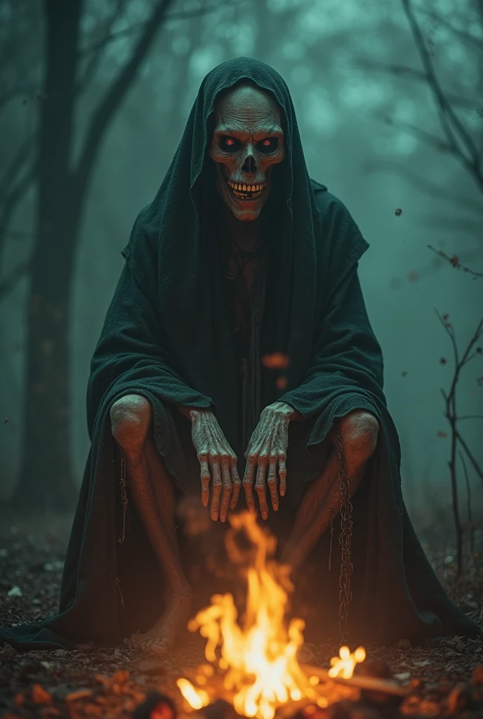A skeleton smoker in graveyard and five skeleton smokers