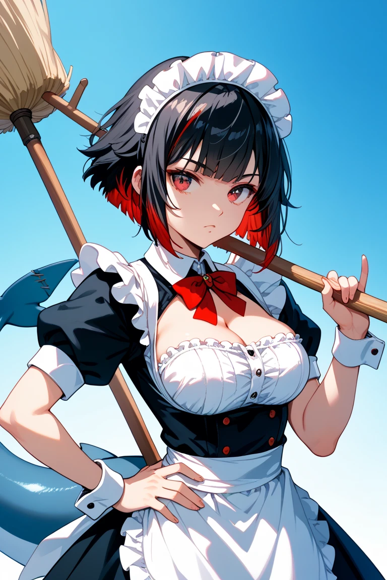 Marie, big breasts, short hair, black hair