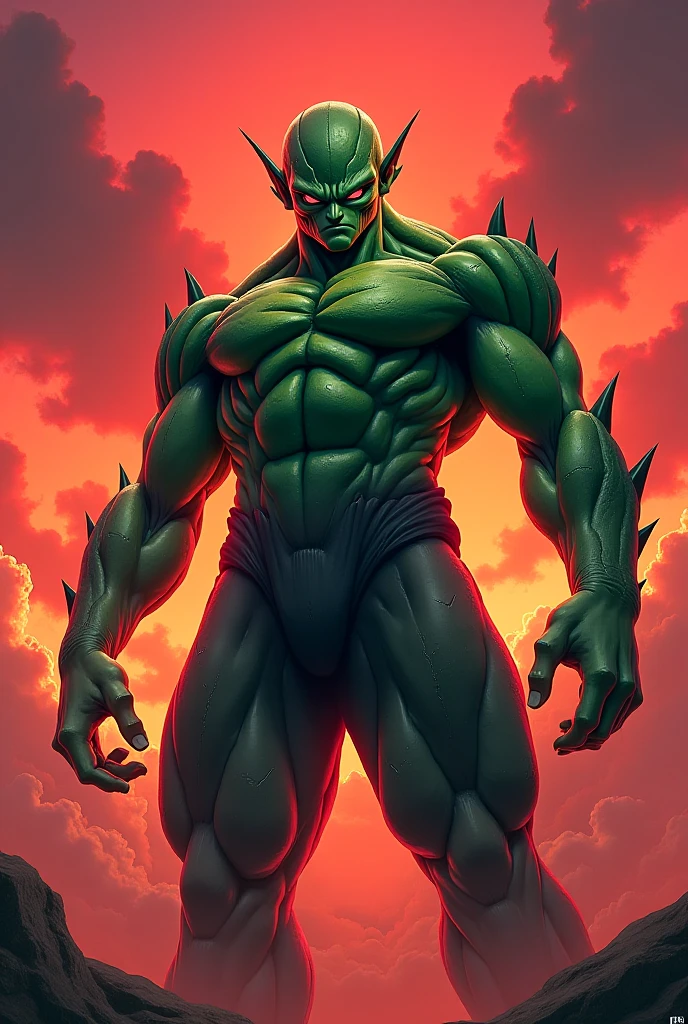 Loki embarrassed by the scene in front of him of the Hulk naked with his  erect on a double bed with rose petals