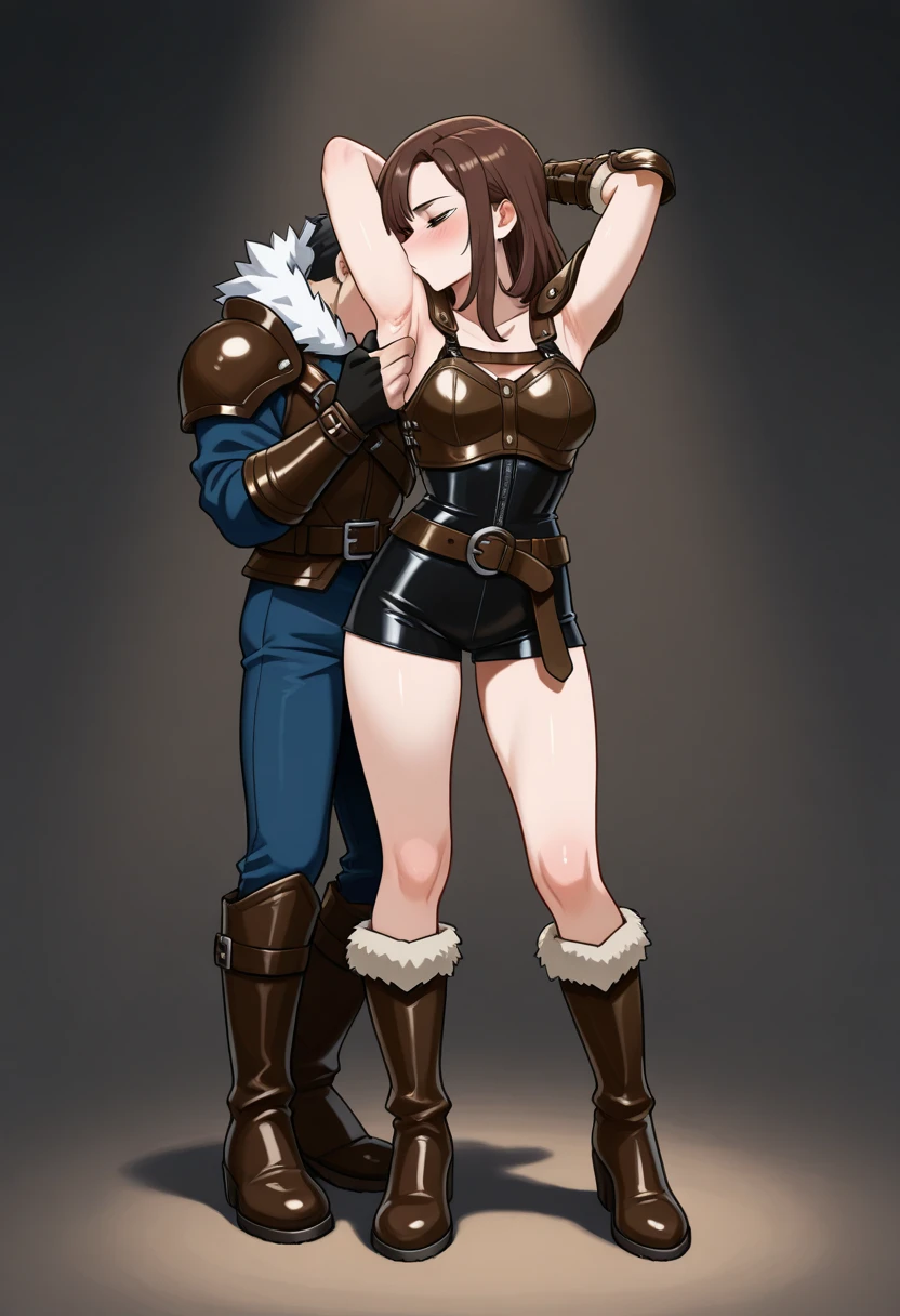 (Lexa Doig, age 25, metal slave bikini) is in the real life movie of anime Keijo!!!!!!!, she is dueling with sexy women by bumping butts and breasts
